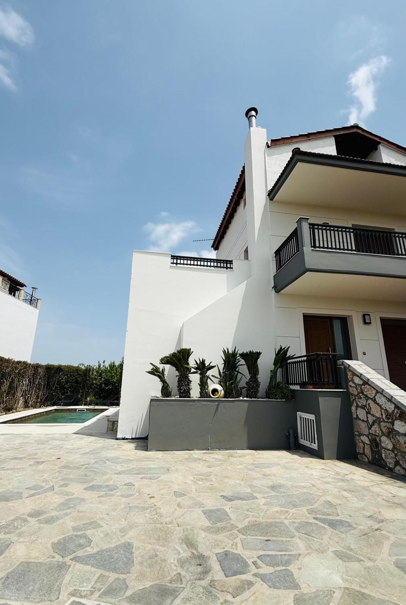 Seaview Villa - Amazing Sea & Mountain View Коскину Экстерьер фото